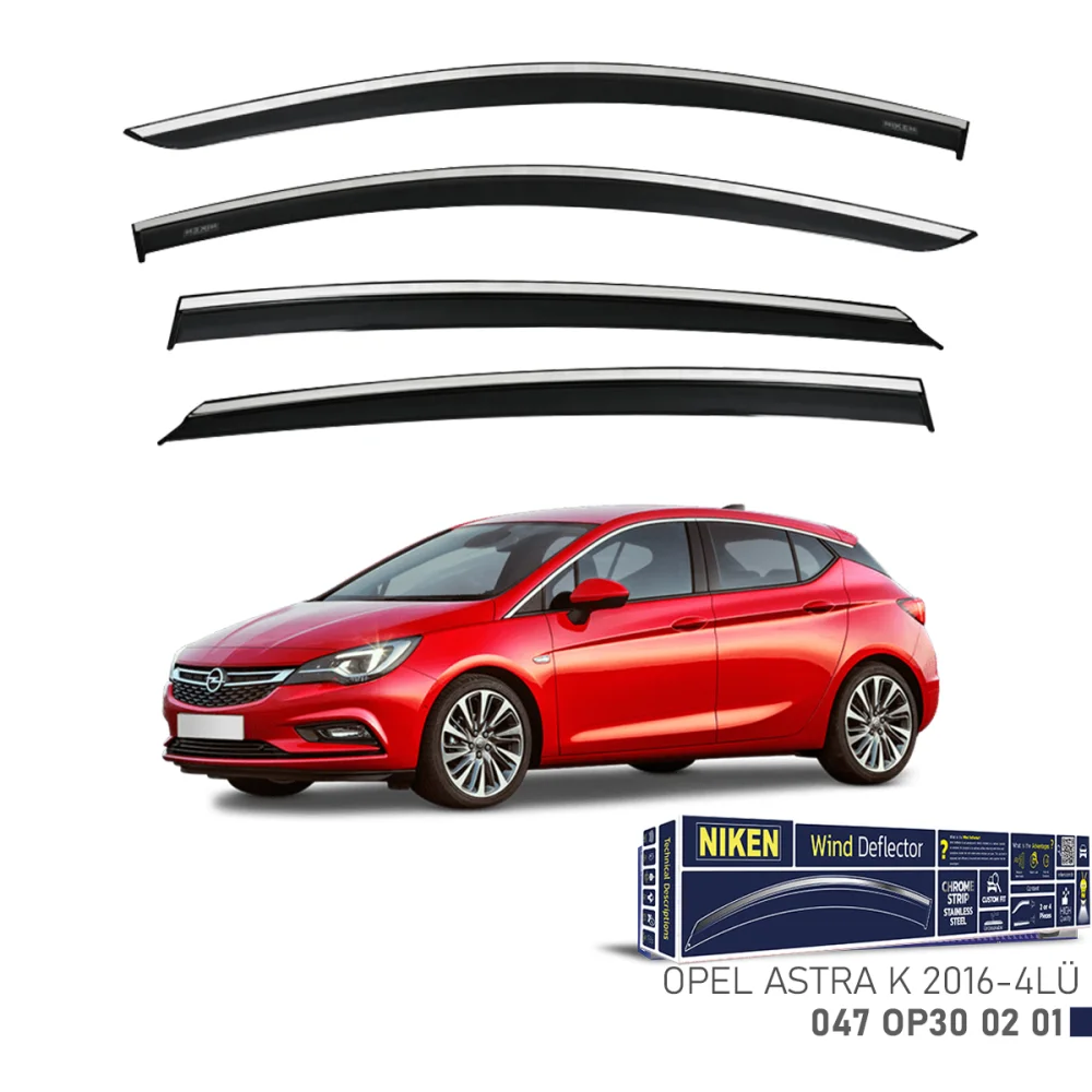 Opel Astra K Cam Rüzgarlığı 4'lü Kromlu