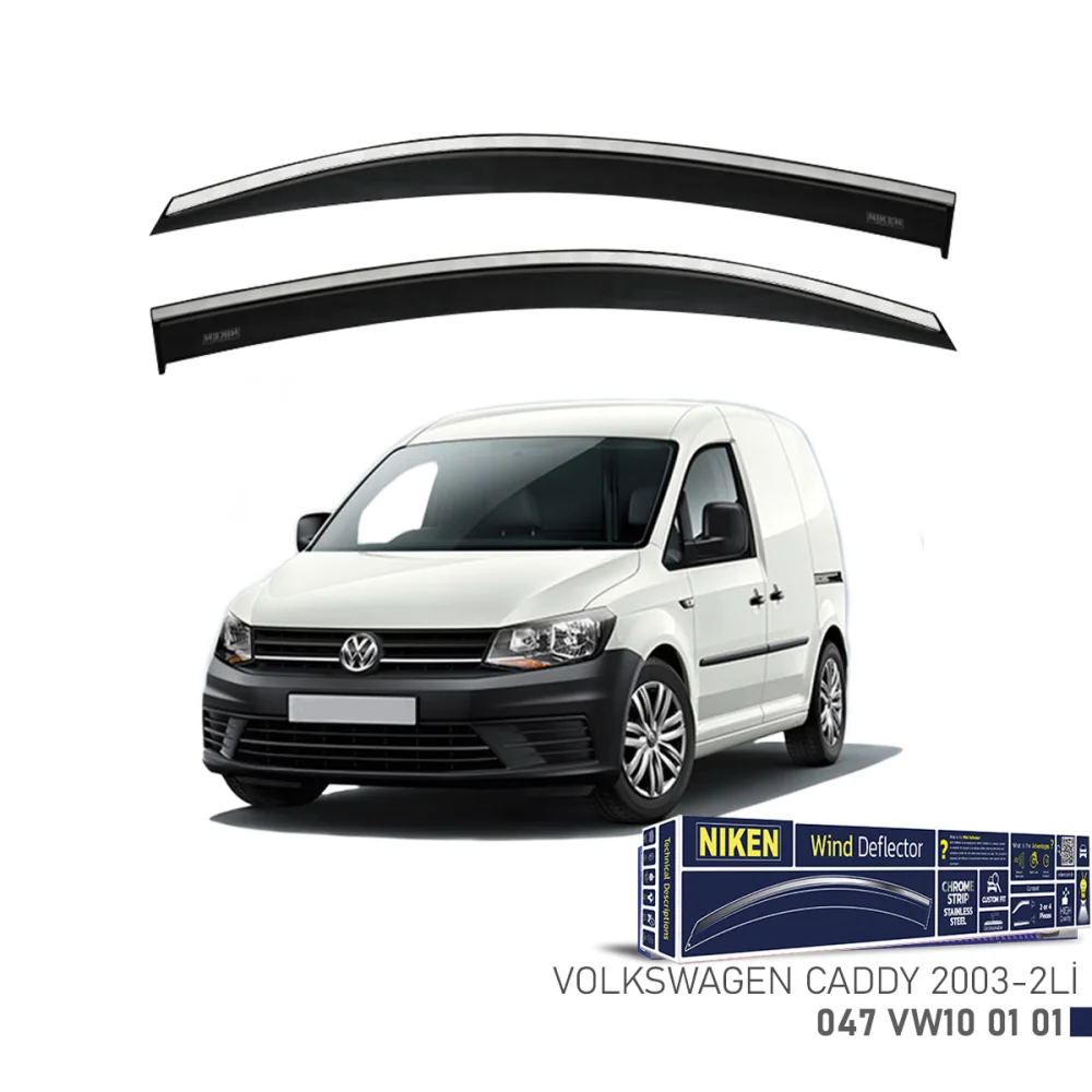 Volkswagen Caddy Cam Rüzgarlığı Krom 2'li 2003 ve Sonrası
