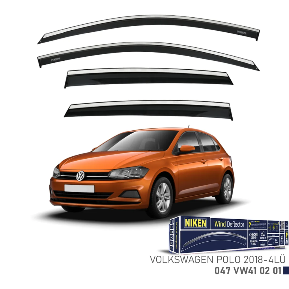 Volkswagen Polo Kromlu Cam Rüzgarlığı 4'lü