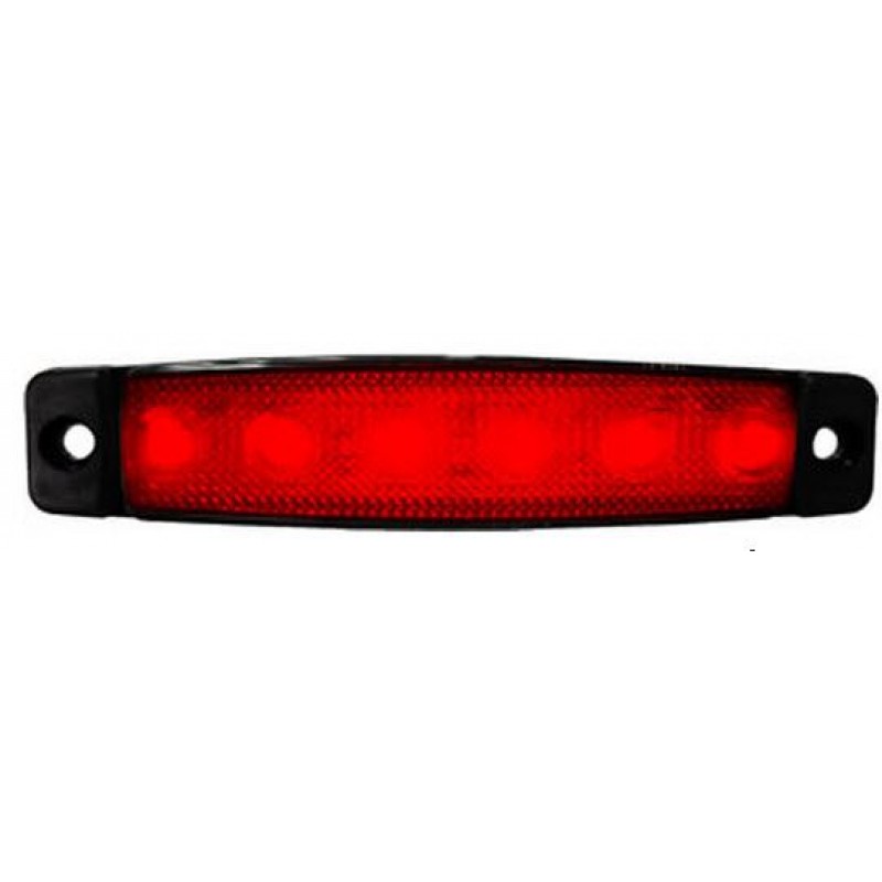 24V 6LED KIRMIZI İNCE DİZAYN BASAMAK AYDINLATMA SİDE MARKER YÜZEY MONTAJ