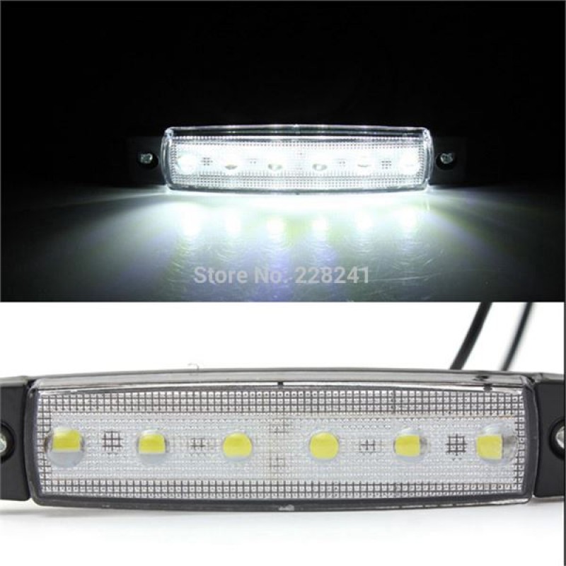 24V 6LED BEYAZ İNCE DİZAYN BASAMAK AYDINLATMA SİDE MARKER YÜZEY MONTAJ